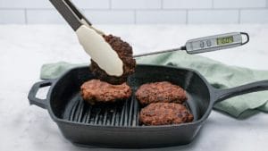 Beef Burgers and Digital Thermometer